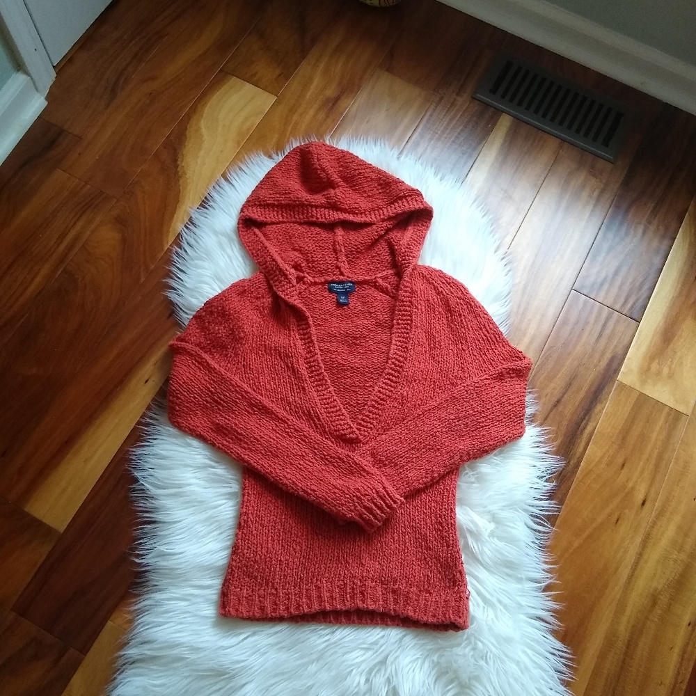 Orange Hooded Sweater